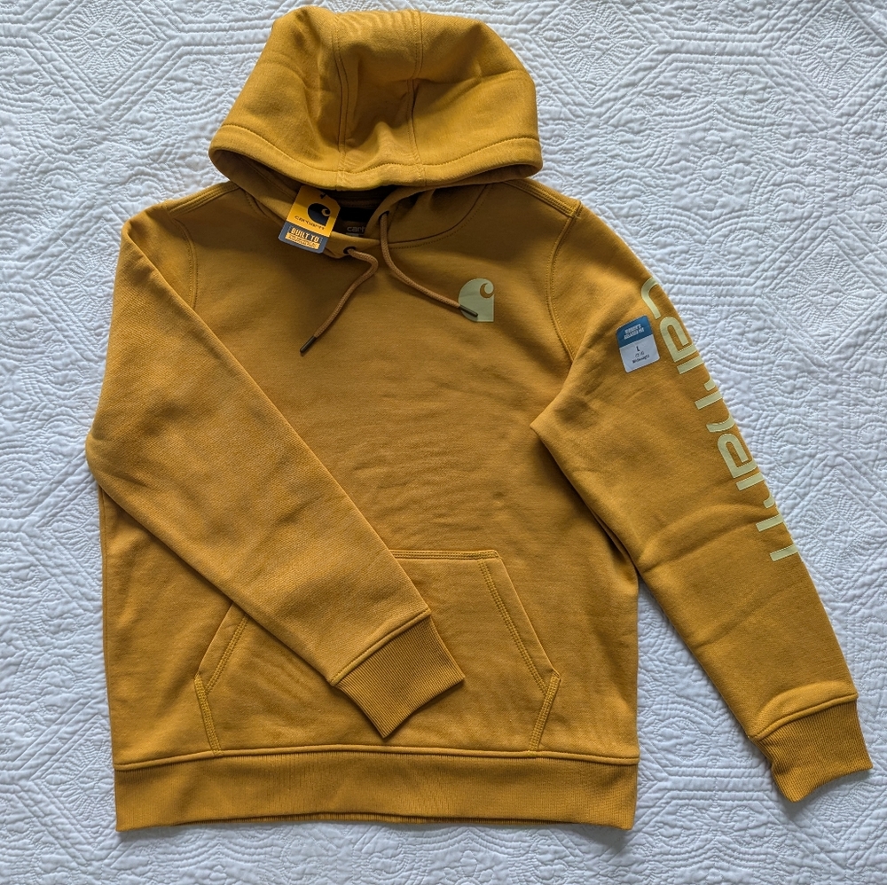 Womens Large Carhartt Mustard Yellow Hoodie